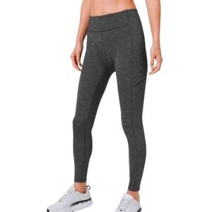 LULULEMON ATHLETICA Speed Up Tight 28' In Heathered Black Size 2